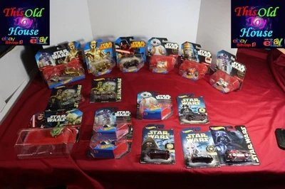 HOT WHEELS STAR WARS X16 2014-15 BB-8 C-2PO R2-D2 KYLO REN DARTH VADER YODA +++ - Image 1 of 4