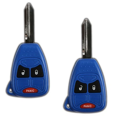 2 Remote Key Fob 3btn Blue for 2004 2005 2006 2007 Dodge Grand Caravan Foto 1 de 2