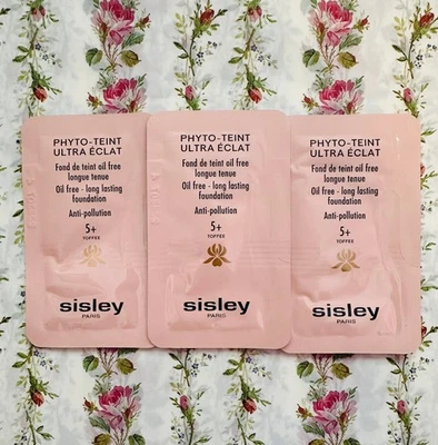3 X Sisley Phyto-Teint Ultra Eclat Foundation Samples 5+ Toffee .05 fl oz Each - Image 1 of 4