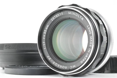 [Exc+3/Hood] Minolta MC ROKKOR-PF 55mm f1.7 MF Standard Lens MC Mount From JP - Image 1 of 4