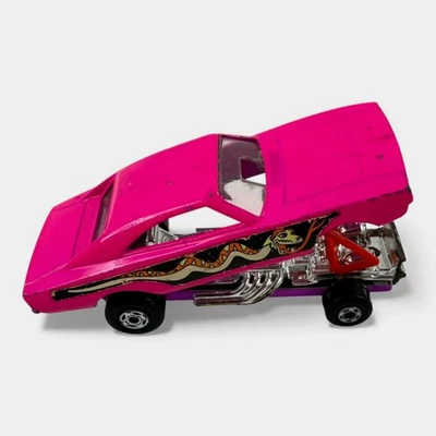 Matchbox Superfast No 70 Dodge Dragster, Pink, Rare Purple Base - Image 1 of 4