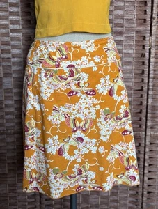 Vintage Y2K Orange Butterfly Print Skirt Delias Retro Raver Fairy Size 5 - Picture 1 of 9