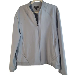 FLX Herren leichte, verstaubare Full-Zip Bomberjacke hellgrau Größe XL EUC  - Bild 1 von 5