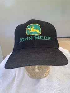 John Beer Black Adjustable Strapback Baseball Hat Cap Hunting Novelty Humor - Picture 1 of 8