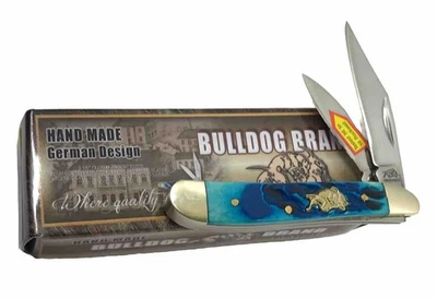 Cuchillo de cacahuete Bulldog Premier 1/300 azul jigged HUESO asas BDG-107DBJB 015-Q Foto 1 de 4