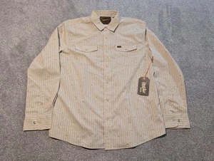 Camisa Howler Brothers Para Hombre Mediana H Bar B Tech Manga Larga Rejilla Floral Occidental - Imagen 1 de 9