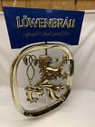 Rare Vintage 1982 Lowenbrau Beer Double Sided Hanging Rotating Bar Sign Works!