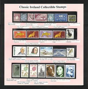 Wall Frame with Classic Ireland Collectible Stamps: 1923-1999 - Picture 1 of 1