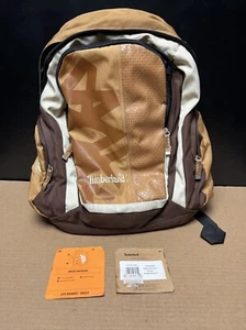 Timberland Laptop Backpack Multi Pocket School Hiking Brown Tan Book Bag College - Picture 1 of 24