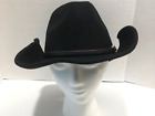 NWOT House of Harlow Czarny wełniany kapelusz western Damski M Regulowany Sztuczna skóra