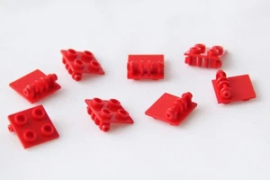 Hinge Brick 2x2 Top Plate Thin Genuine Lego Part 6134 Brand New RED 8 PIECES - Picture 1 of 1