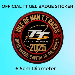 Isle of Man TT 2025 Sticker Black Gel Badge - Picture 1 of 4