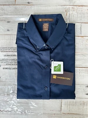 2/$15 Harriton M582W Ladies Foundation 100% Cotton Short Sleeve Twill Shirt XXXL - Image 1 of 4