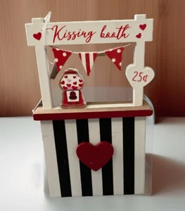 NEW ❤️ Kisses❤️ KISSING BOOTH Valentine’s Day Table Top Decor - Wooden - Picture 1 of 2