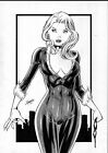 Black Cat By Fabris Original Comic Art Drawing Pinup Spider-Man Mary Jane 11X17