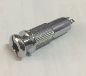 Toma de cañón monoactivo de salida de 1/4"" cromo para guitarra acústica y bajo - Imagen 1 de 2