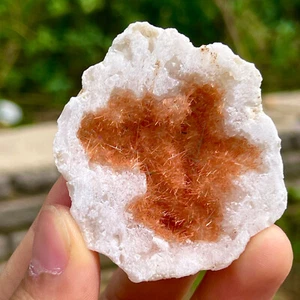 Cristallo di quarzo zeolite tarassaco indiano 38G esemplare minerale a grappolo - Foto 1 di 10
