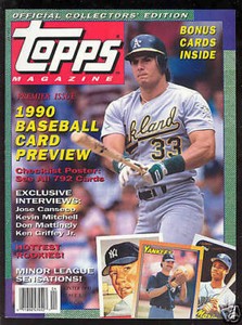 1990 Topps Magazine Baseball Complete Set Poster Card Ken Griffey Jr.