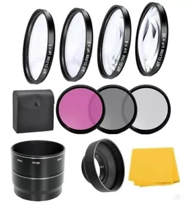 Macro Close-up Filter Kit & UV-CPL-FLD Filters For Nikon Coolpix P7000 P7100 - Picture 1 of 9