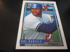 kal daniels (los angeles dodgers -of) 1992 topps card #767 mint condition