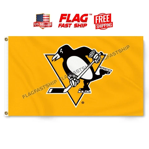 Pittsburgh Penguins 3x5 Flag Man Cave New Flags Wall Decor Sign FREE Shipping Cover