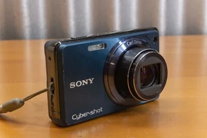 Sony Cyber-shot DSC-W290 Camera - 12.1MP, 5x Opt Zoom, Blue, Works/Tested -NICE! - Picture 1 of 9