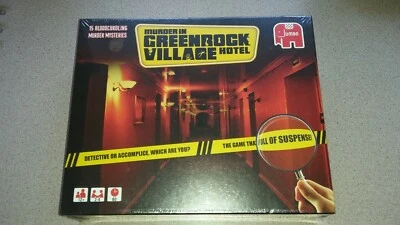 BRAND NEW FACTORY SEALED JUMBO MURDER IN GREENROCK VILLAGE HOTEL MYSTERY GAME   - Image 1 of 4