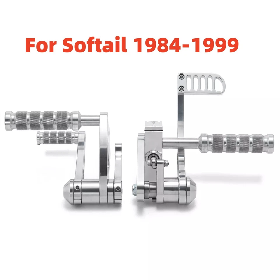Controles delanteros de pulido para Harley Heritage Softail FXST personalizados FXSTC 1984-99 Foto 1 de 4