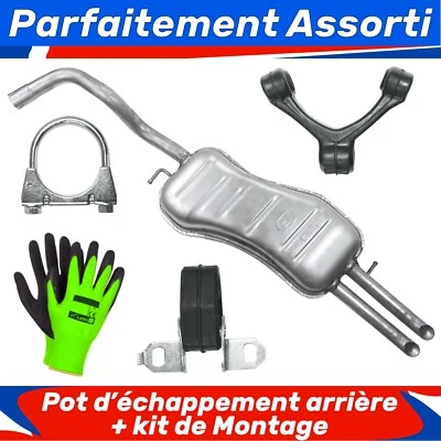 Pot d’échappement arrière pour Volkswagen VW Bora 1 I 1.6 2.0 (1998-06/2005) - Photo 1/4