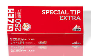 16 Boxen (4.000x Tubes) Gizeh Special Tip Extra 250er Box Filterhülsen