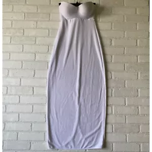 Davids Bridal Strapless Bra Slip 34C Long Full Length Shapewear 1123 White Dress - Picture 1 of 11