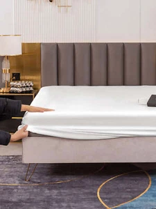 19 Momme Mulberry Silk Seamless Fitted Sheet 100% Nature Silk 12 Colors Sheet - Picture 1 of 69