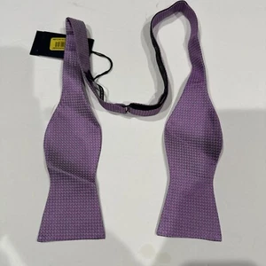 CREMIEUX Purple Self-tie Bow Tie 100% Silk Adjustable 13-3/4 - Picture 1 of 3