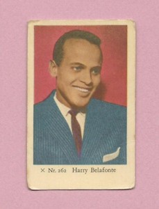 1958 Dutch Gum Card X Nr #262 Harry Belafonte