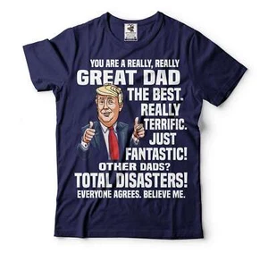 Great Dad Shirt Funny Dad Political Tee Trump Lover Dad Shirt Fathers Day Trump - Picture 1 of 8