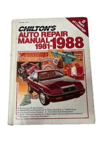 Chilton's Auto Repair Manual 1981-1988 No 7770 Hard Back - Bild 1 von 5