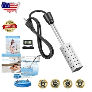 Stainless Steel 2000W Immersion Heater for Bathtub and Bucket - Safe & Efficient - Picture 1 of 9