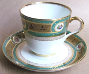 BRAUN WESTHEAD & MOORE UM 4835 TASSE UND UNTERTASSE - VIKTORIANISCH UM 1880 (10939) - Bild 1 von 6
