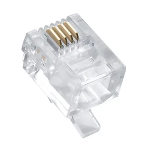 Enchufe RJ11 (6P4C) para cable redondo trenzado 100pk - Imagen 1 de 1
