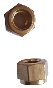 ukscooters LAMBRETTA 2 MESSING AUSPUFFMUTTERN UND 2 FEDERSCHEIBEN  - Bild 1 von 1