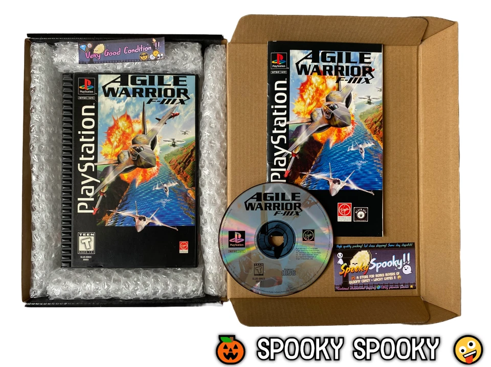 Agile Warrior F-IIIX PS1 Long Box - NTSC-U/C USA VGC with Reg - Tracked - Image 1 of 4