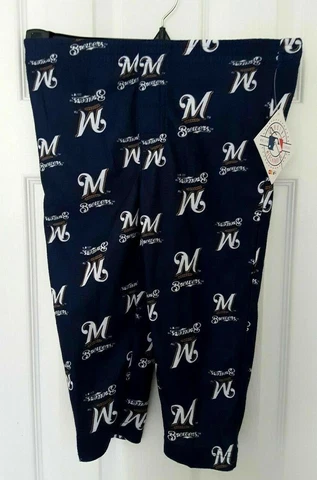 MILWAUKEE BREWERS Kids Pants Size 3T Sweats Sleep Pajamas Lounge Blue MLB New Cover