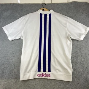 Adidas Mens 2XL Warm Up Shirt Jersey Snap Retro Hip Hop 3 Stripes (READ / SEE) - Picture 1 of 24