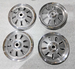 64 ONLY C2 Corvette Frosted Wheel Covers (4)---Original GM #3964518-- Survivors! - Picture 1 of 16