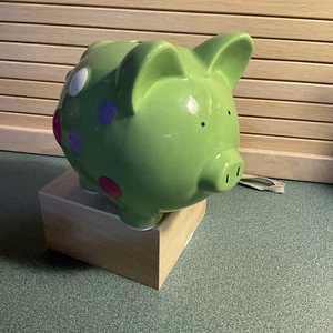 Salvadanaio verde con pois qualcuno di speciale - Foto 1 di 6