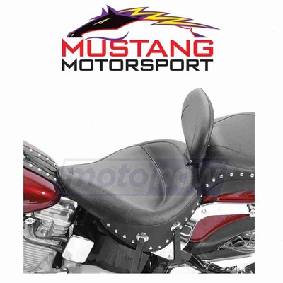 Mustang Wide Touring Solo Seat with Removable Backrest for 1995-1997 Harley kv Foto 1 de 4