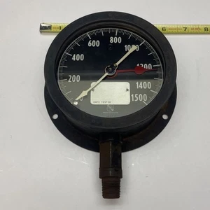 "Manómetro de presión de caldera de latón Ashcroft IP 6246 5"" 1500 PSI Steampunk vintage" - Imagen 1 de 15