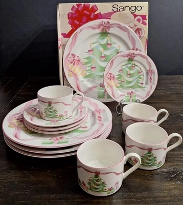Juego de 12 platos vintage 1992 Sango 'Hogar para Navidad' con caja original   Foto 1 de 4