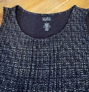 NWT Women's Croft & Barrow Sleeveless Dress Black  Printed Flowy Rayon sz L - Picture 1 of 6