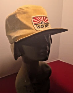 Vintage Wayne Feed Patch K Brand Farm Country Flap Hat Shearling Lined Winter - Picture 1 of 19